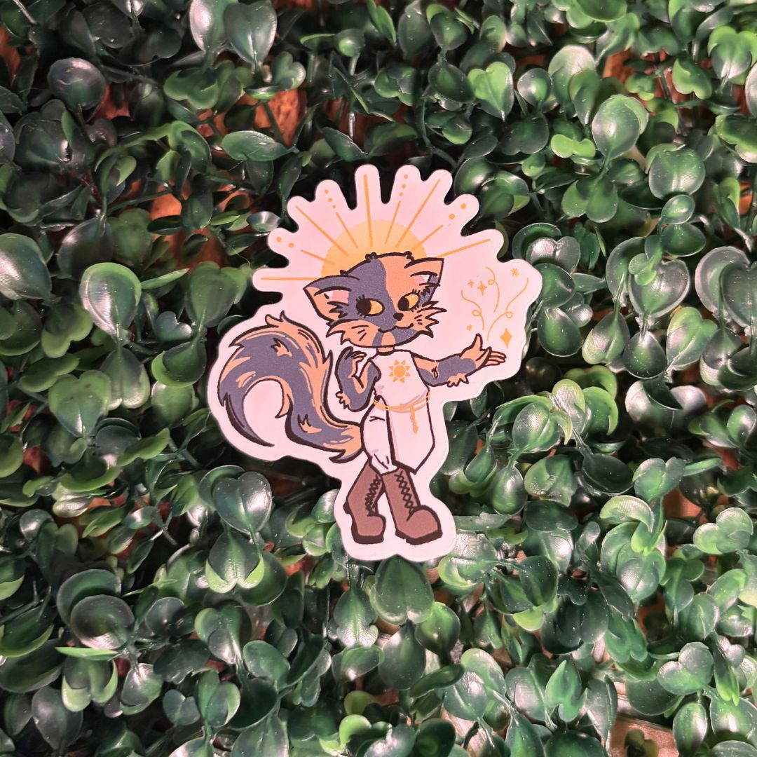 Cleric Forest Cat Sticker