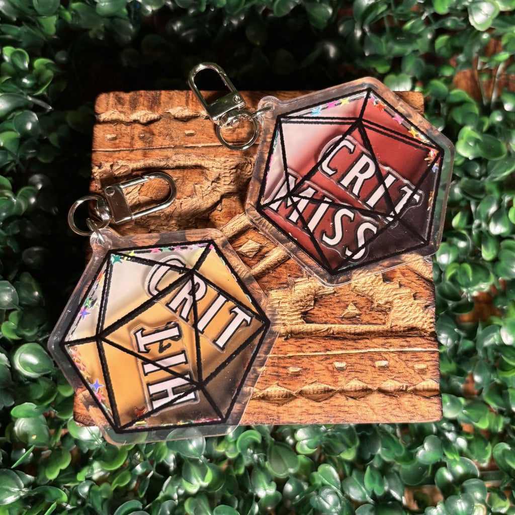 Crit Hit / Crit Miss Shaker Charms