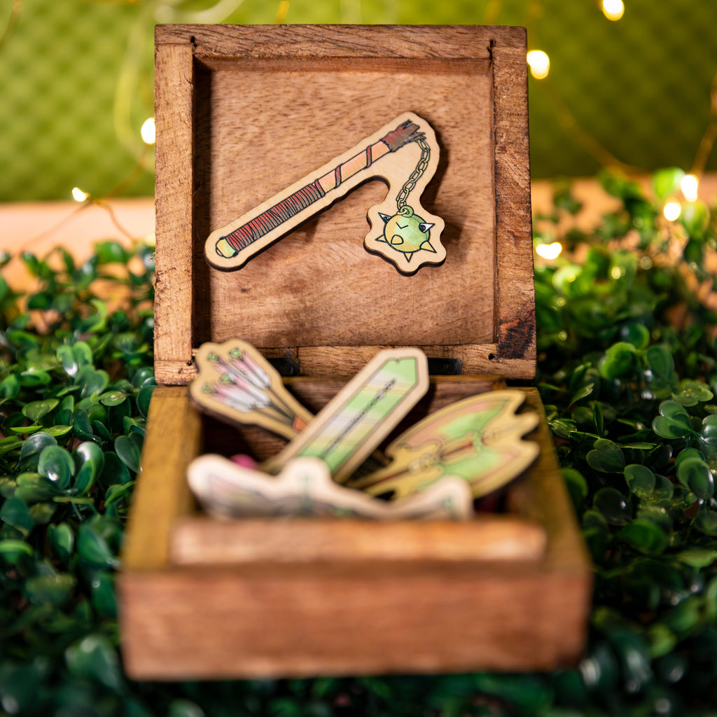 Frog Weapon Wooden Pins