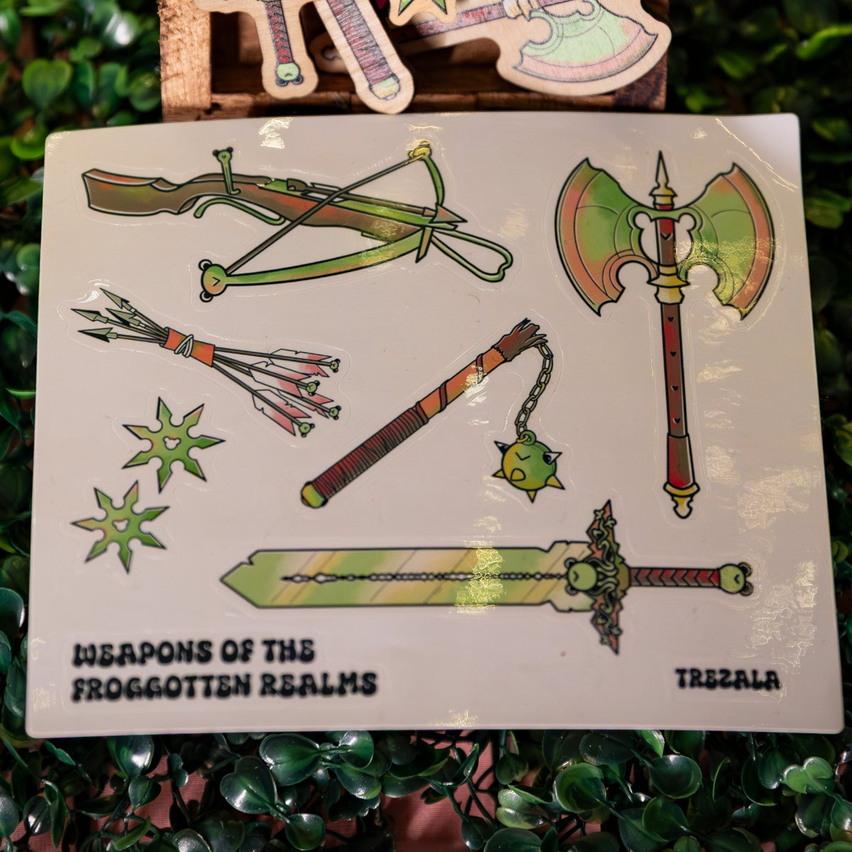 Weapons of the Froggotten Realms Sticker Sheet